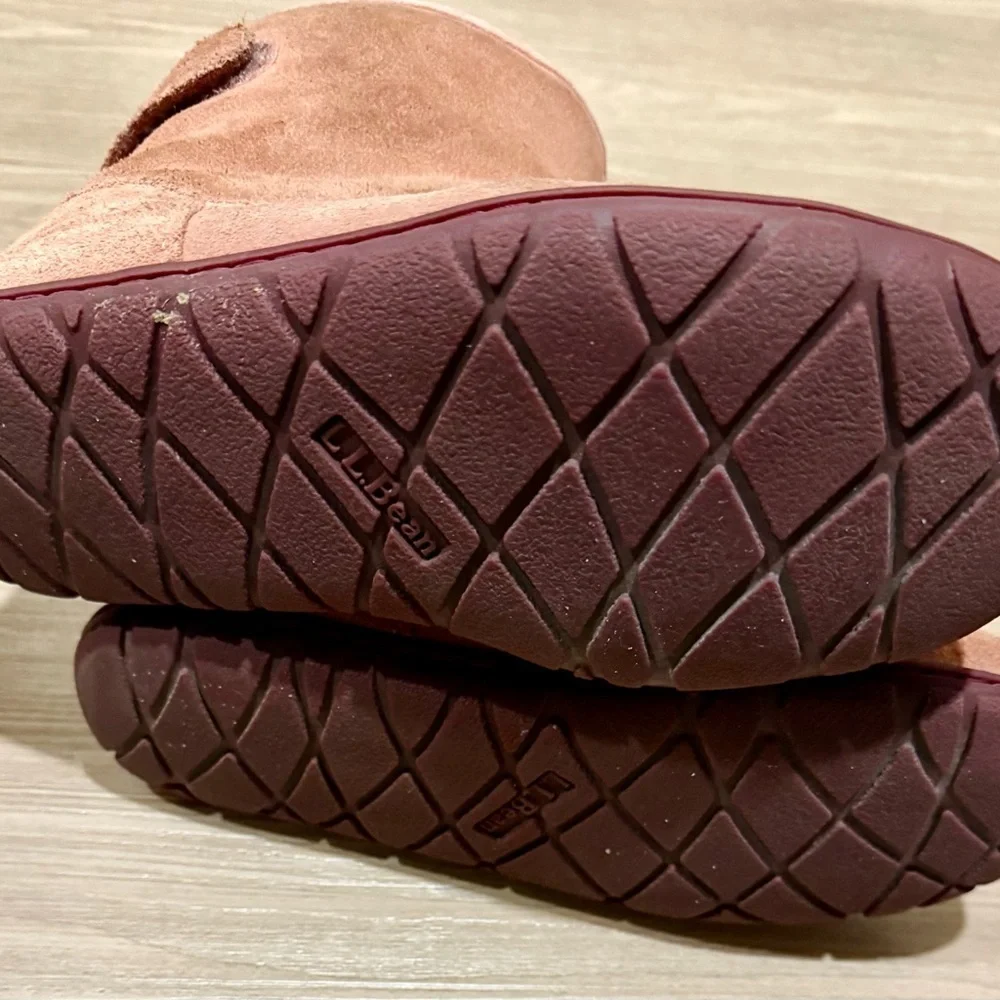 L.L. Bean Kids' Suede Boots - soft cayenne size 3